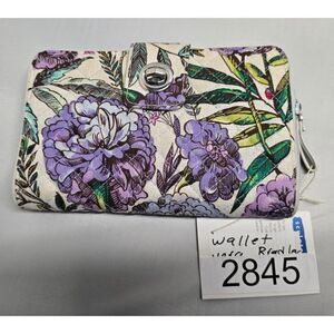 Vera Bradley Floral Wallet With Zipper & Snap Closures flowers fairy cottagecore